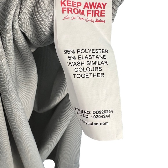 Missguided Oversized V Neck Ribbed Tshirt Midi Dress Size 2 Gray Knit Neutral - Picture 6 of 9